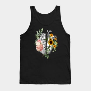 half brain heart balance Tank Top